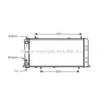 Радіатор AUDI 100 1.8 MT/AT 79-90 (Ava) 