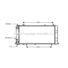 Радіатор AUDI 100 1.8 MT/AT 79-90 (Ava)