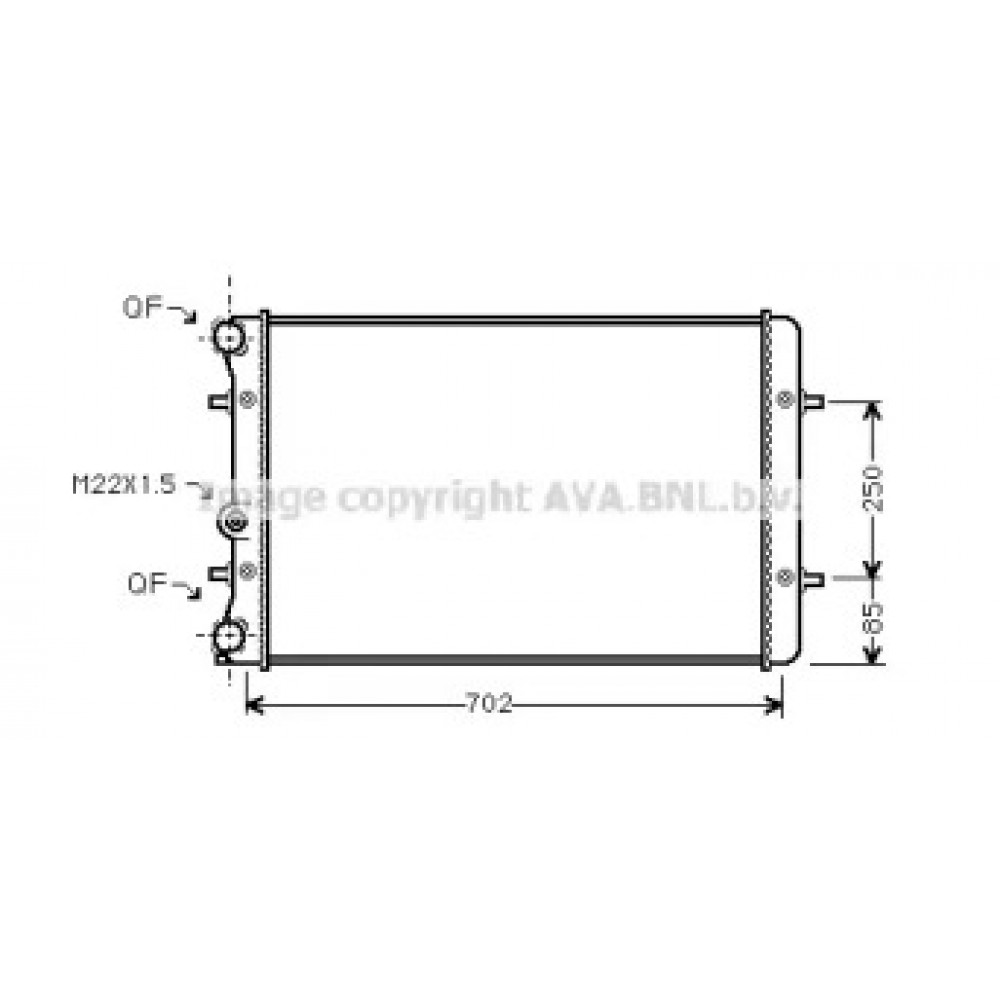 Радіатор GOLF4/A3/TT/LEON  BRAZED (Ava)