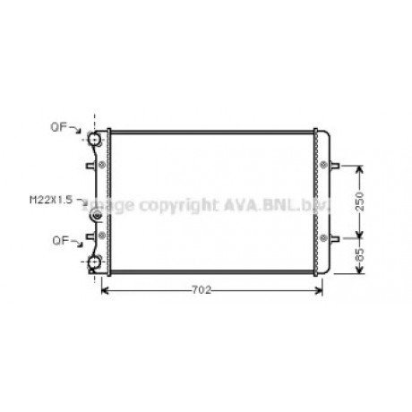 Радіатор GOLF4/A3/TT/LEON  BRAZED (Ava)