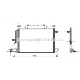 Конденсер кондіционера (вир-во  AVA)