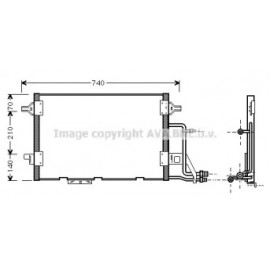 Конденсер кондіционера (вир-во  AVA)