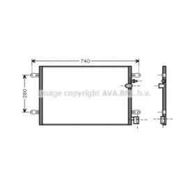 Конденсер кондіционера (вир-во  AVA)