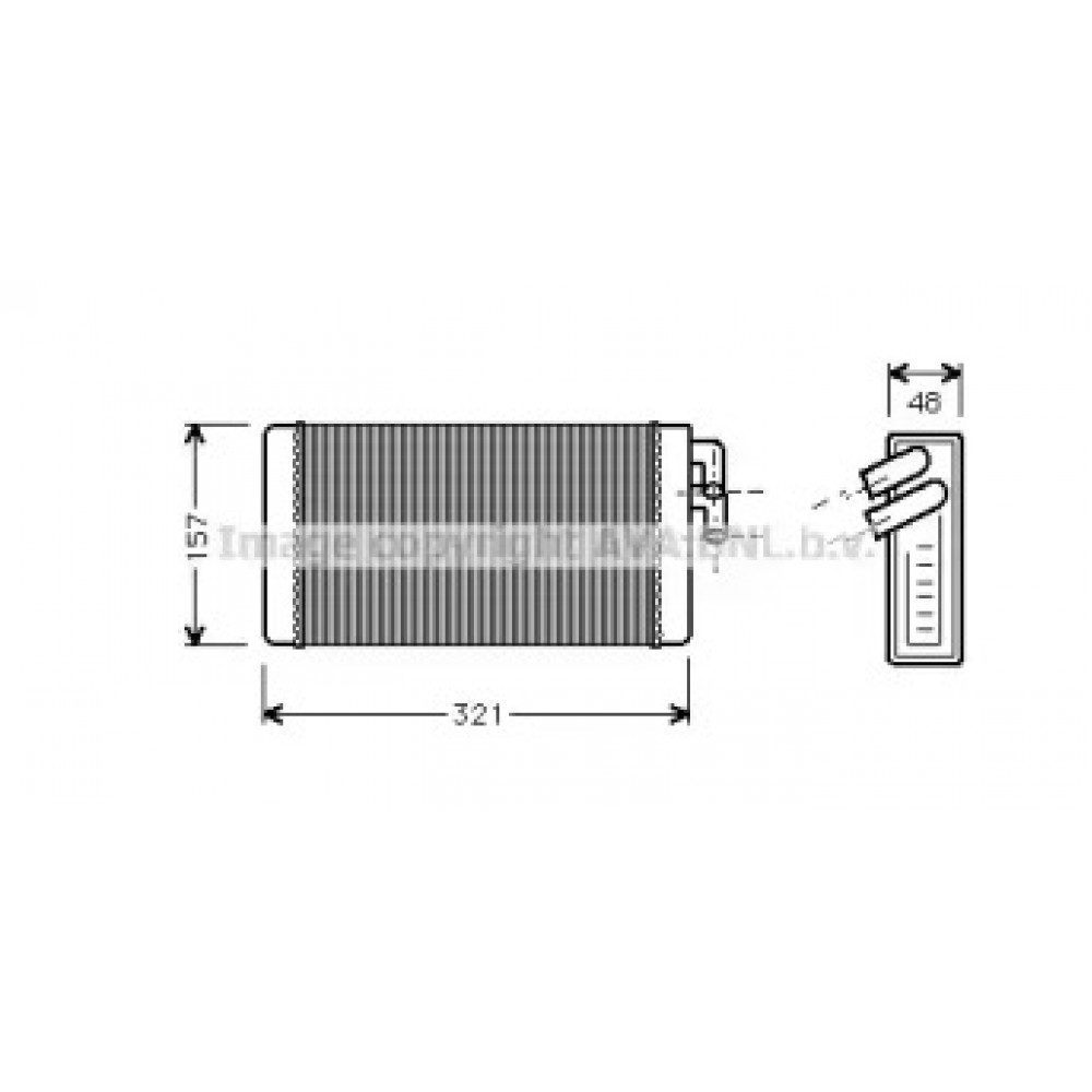 Радиатор отопителя AUDI 100/200/A6 ALL MT/AT (Ava)