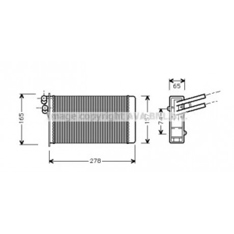 Радіатор опалювача AUDI80/90/A4 / VW PASSAT5 (Ava)