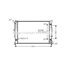 Радіатор AUDI A4 AT +/-AC 96-00 (Ava)
