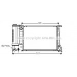 Радіатор охолодження BMW (вир-во AVA) 