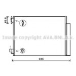 Конденсор кондиціонера DACIA, RENAULT (вир-во Ava) 