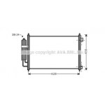Радіатор кондіционера (вир-во AVA) 