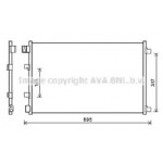 Конденсер кондіционера (вир-во  AVA) 