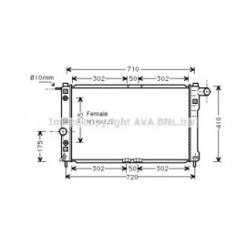 Радіатор NUBIRA 16/20 AT 97-99 (Ava)