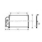 Конденсер кондіционера (вир-во  AVA) 