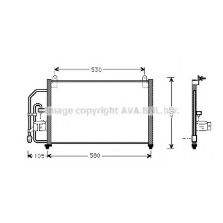 Конденсатор кондиционера DAEWOO LANOS 97-  (AVA)