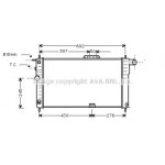 Радiатор DAEWOO NEXIA 15 MT - AC 94- (AVA) 