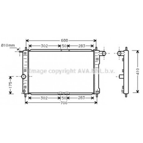 Радiатор охолодження (вир-во AVA)