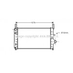 Радіатор FIESTA3 1.4/1.6/1.8D 89- (Ava) 