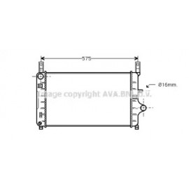 Радіатор FIESTA3 1.4/1.6/1.8D 89- (Ava)