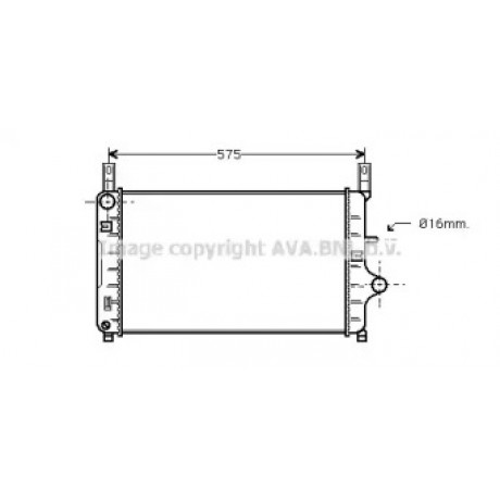 Радиатор охлаждения двигателя FIESTA3 1.4/1.6/1.8D 89- (Ava)
