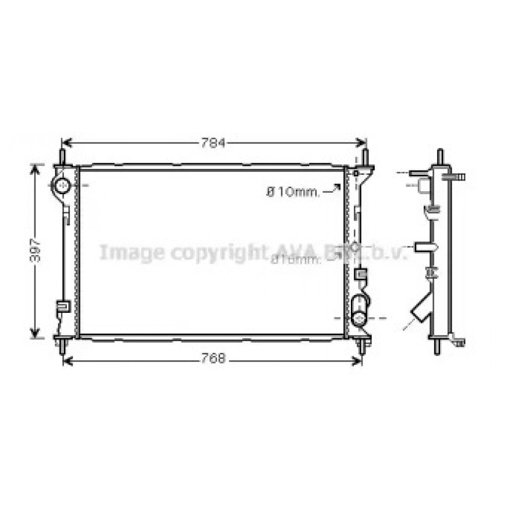 Радіатор TRANS CONN 18i/18TDCi 04- (Ava)