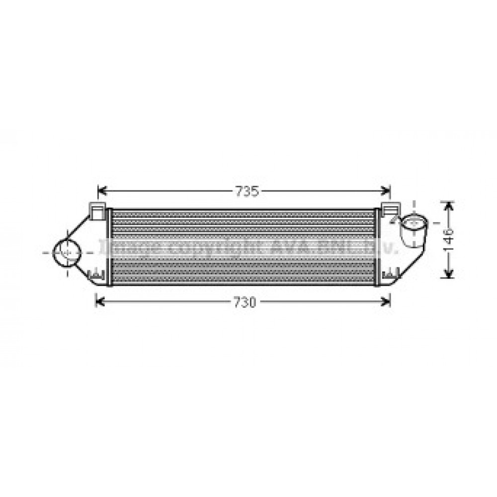 Интеркулер Focus  II 1.6 TDCi * 02/08- (AVA)