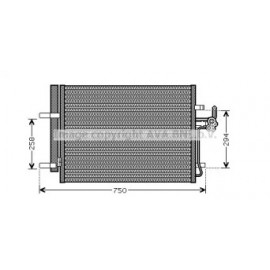 Конденсер кондіционера (вир-во  AVA)