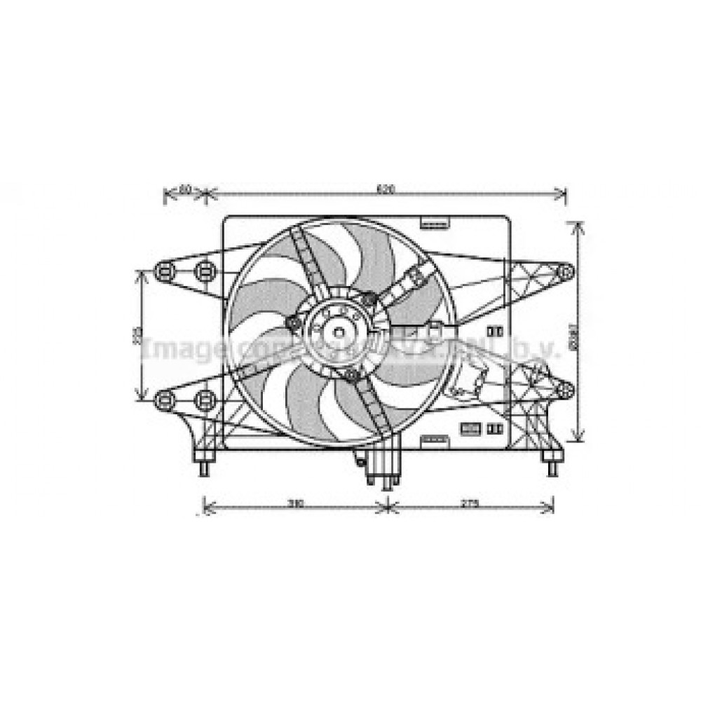 Вентилятор FIAT DOBLO (вир-во AVA)