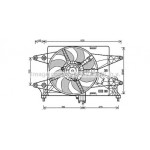 Вентилятор FIAT DOBLO (вир-во AVA) 