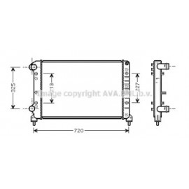 Радіатор DOBLO 19D/TD MT -AC 00- (Ava)