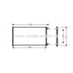 Конденсер кондіционера (вир-во AVA) 