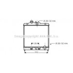 Радіатор охолодження двигуна Honda Civic (Ви-во AVA) 