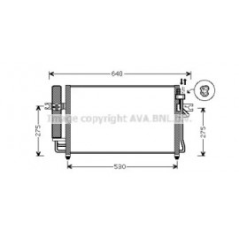 Конденсор Hyundai Getz 08/02- (вир-во AVA)