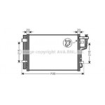 Конденсер кондіционера (вир-во  AVA) 