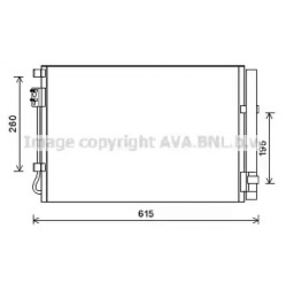 Радиатор кондиционера HYUN ACCENT 1.4 i 11- (AVA)