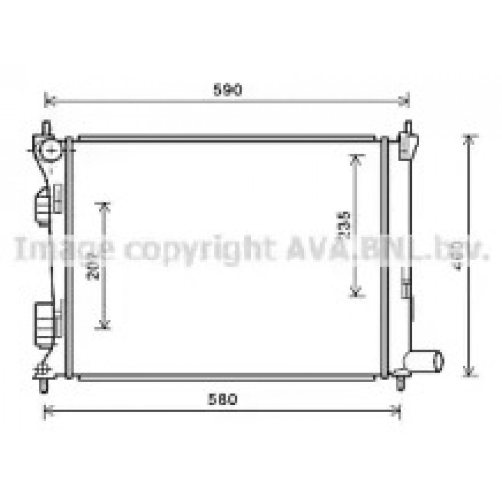 Радиатор охлаждения двигателя Accent IV 1.4 i CVVT 11/10- (AVA)