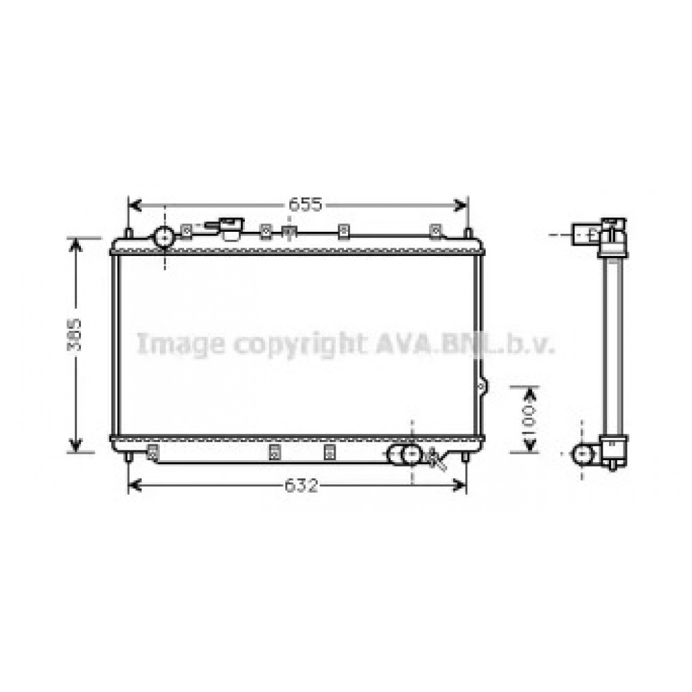 Радіатор KIA SEPHIA/SHUMA MT 96- (Ava)