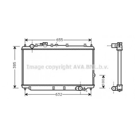 Радіатор KIA SEPHIA/SHUMA MT 96- (Ava)
