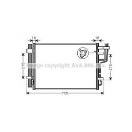 Конденсер кондіционера (вир-во  AVA)