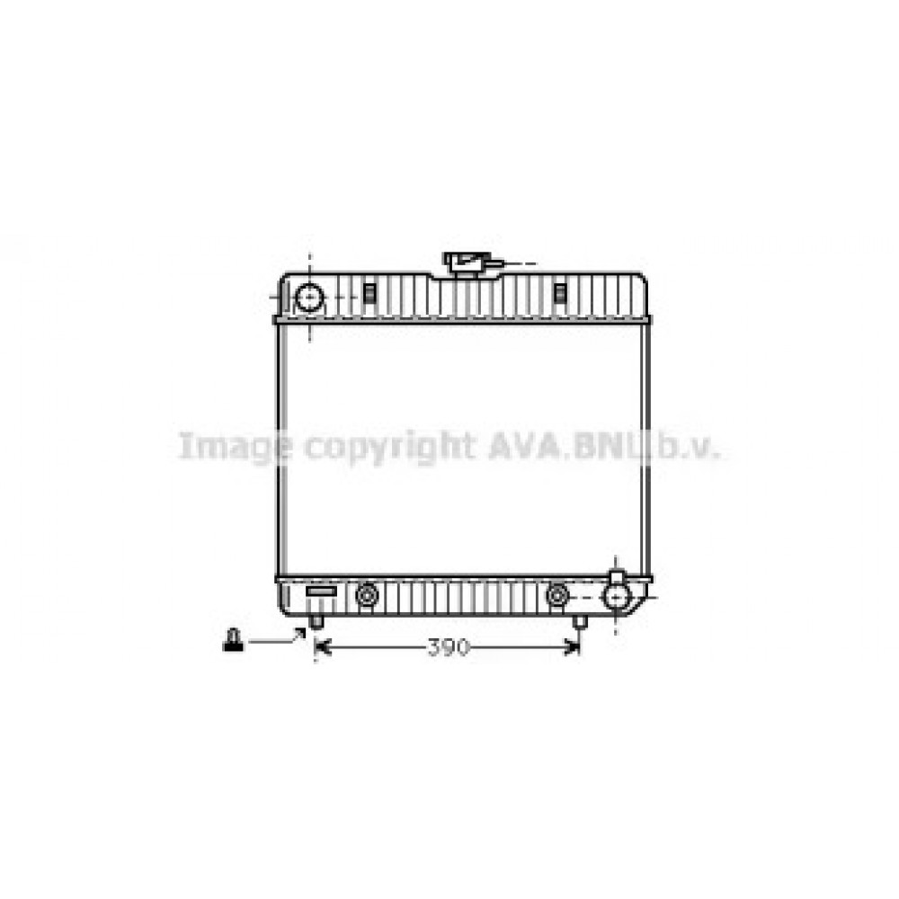 Радиатор охлаждения двигателя MB W123 23/28 AT 76-85 (Ava)