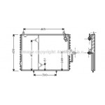 Конденсер кондіционера (вир-во Van Wezel) 