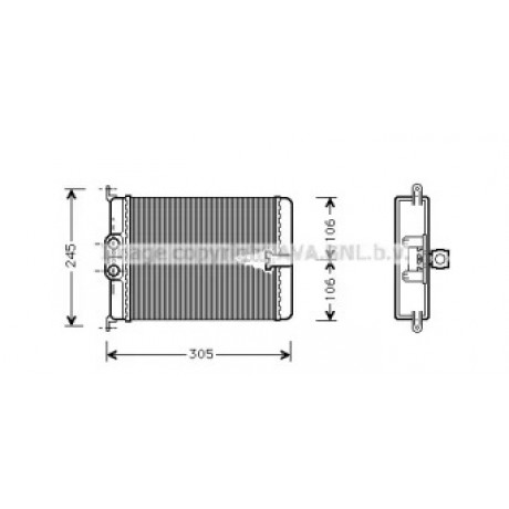 Радиатор отопителя MERCEDES S-CLASS W 140 (91-) (пр-во AVA)