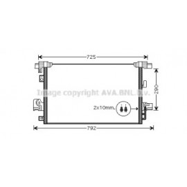Конденсор кондиціонера P4007/OUTLANDER/C-CROSS (Ava)
