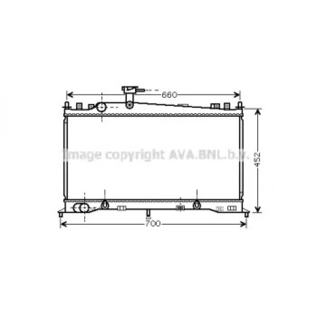 Радиатор охлаждения двигателя MAZDA 6 18/20 AT +-AC 02- (Ava)