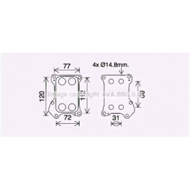 Радіатор масляний (вир-во AVA)