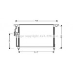 Конденсер кондіционера (вир-во  AVA) 