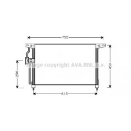 Конденсер кондіционера (вир-во  AVA)