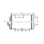 Радіатор кондіционера (вир-во AVA) 