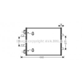 Конденсор кондиціонера NISSAN; OPEL; RENAULT (вир-во Ava)