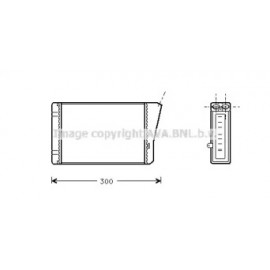 Радіатор опалювача OPEL OMEGA B ALL 94-99 (Ava)
