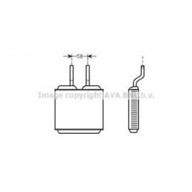 Радіатор опалювача CORSA B/COMBO/TIGRA MT/AT (Ava)