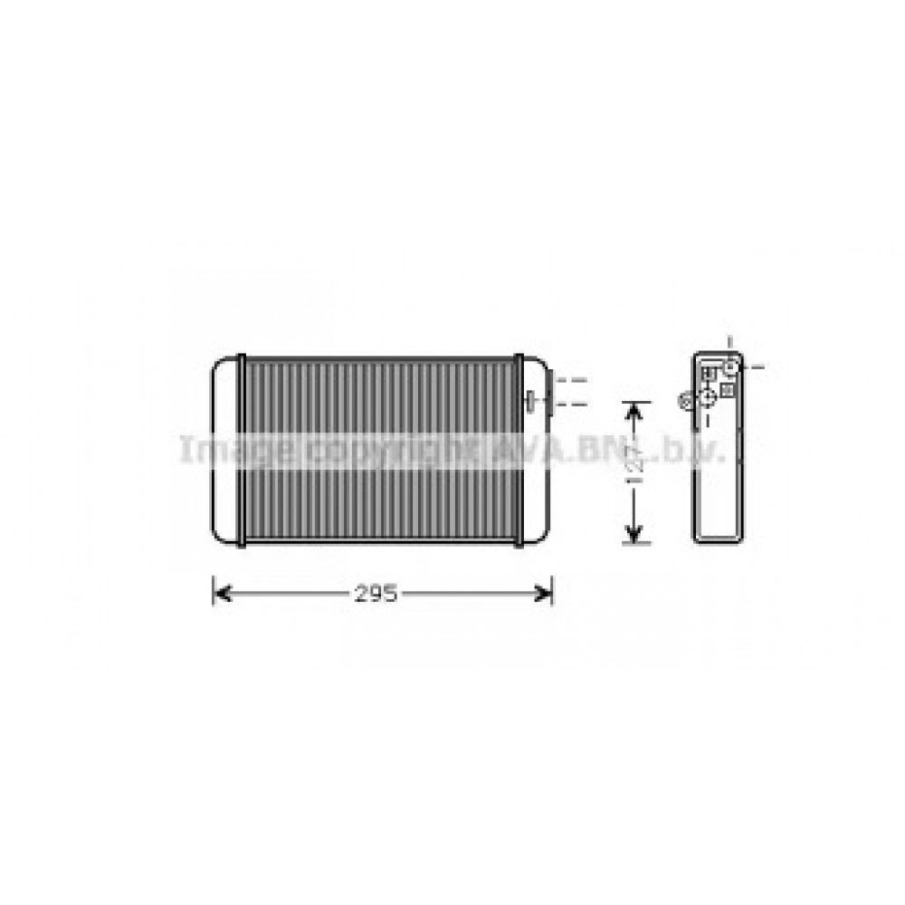 Радиатор отопителя OMEGA A ALL MT/AT +/- A/C (Ava)
